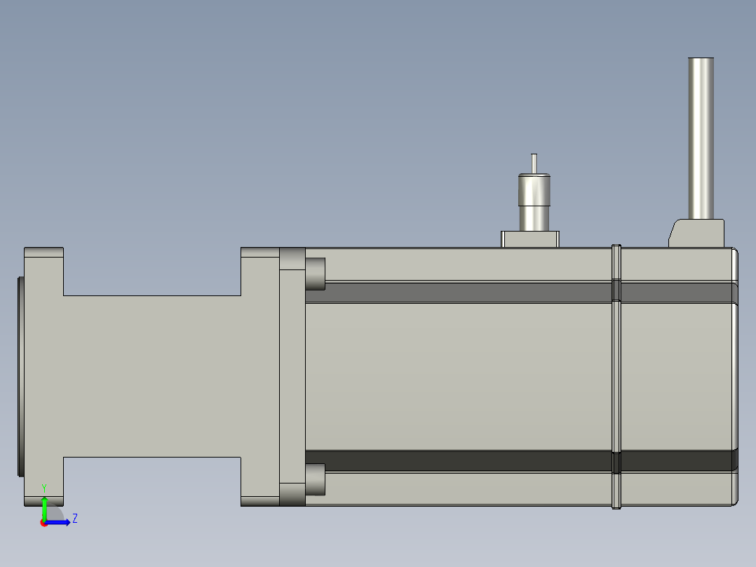 K80N欧规同步带重载模组K80NA-1H80-L5200-1A-MR-T750W19_750W电机组件80N电机座左视图