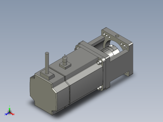 K80N欧规同步带重载模组K80NA-1H80-L5200-1A-MR-T750W19_750W电机组件80N电机座正等轴测缩略图