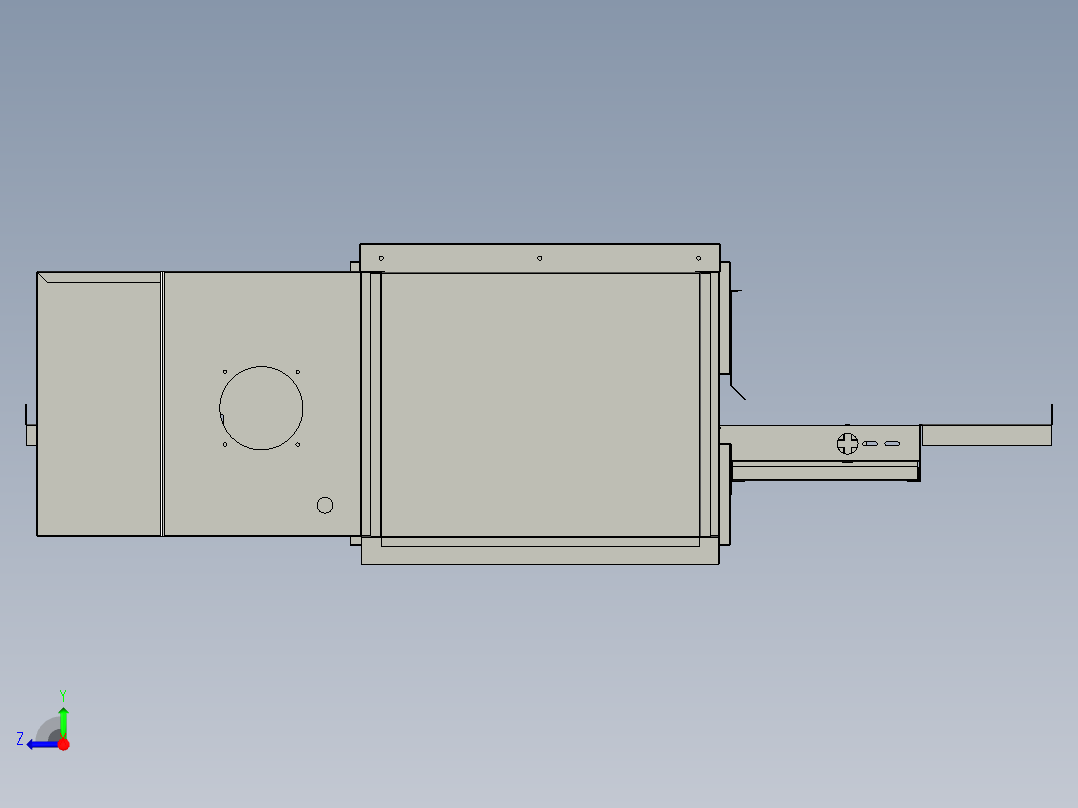 机械驱动的披萨炉右视图
