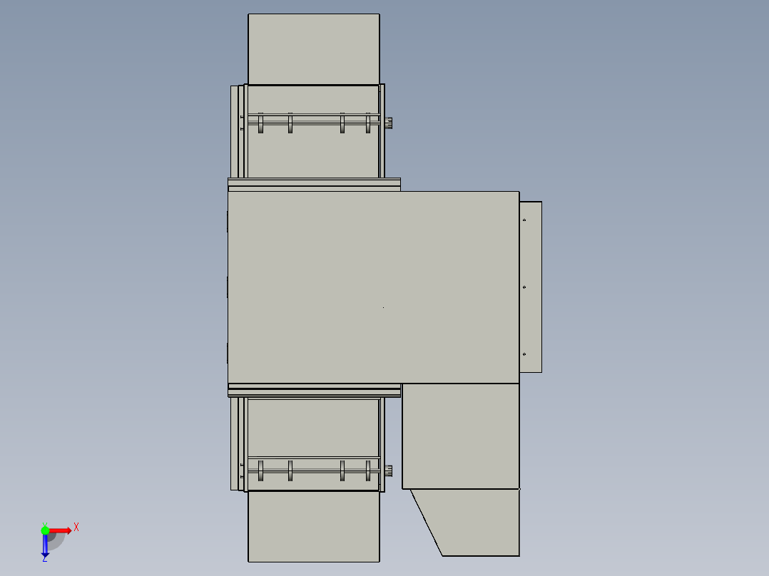 机械驱动的披萨炉俯视图