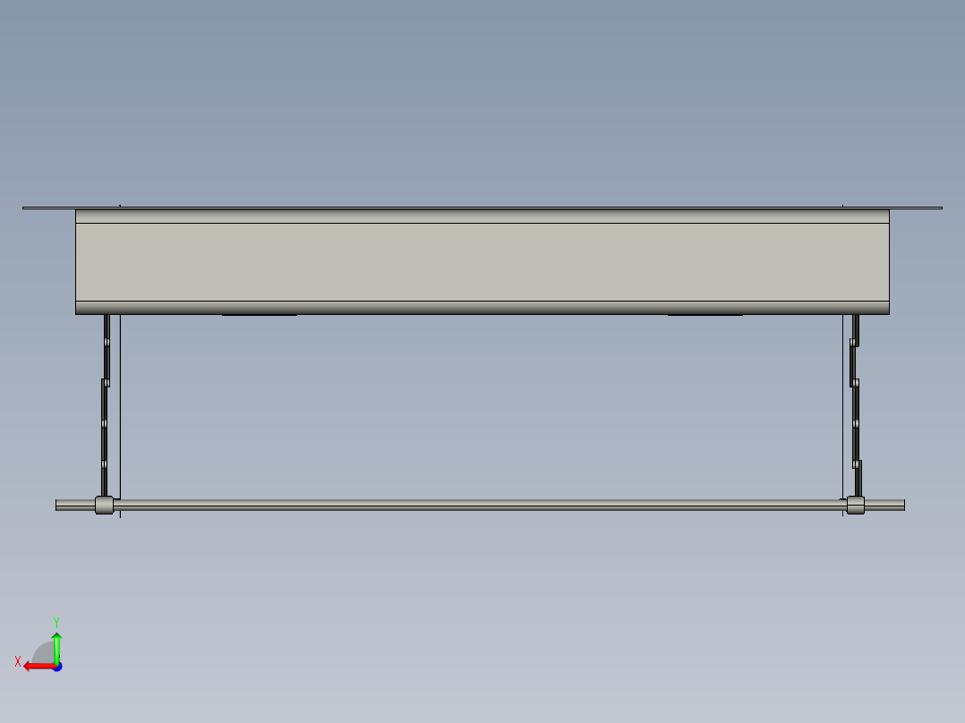 自动调节的智能晾衣架后视图