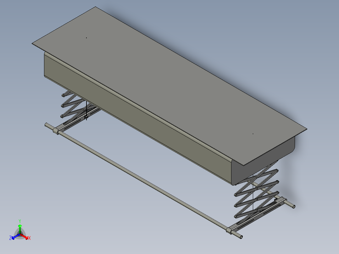 自动调节的智能晾衣架正等轴测图