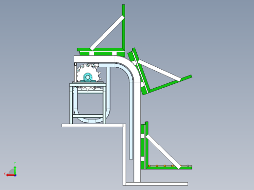 翻斗式往复升降机构后视缩略图