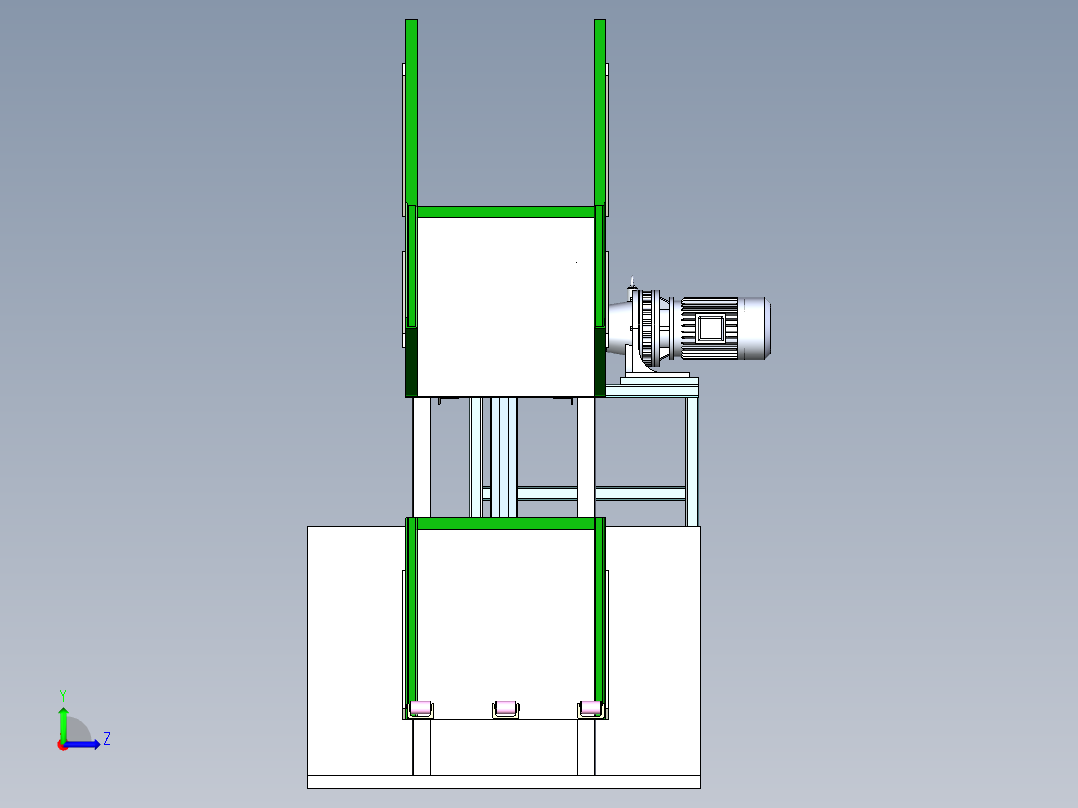 翻斗式往复升降机构左视图