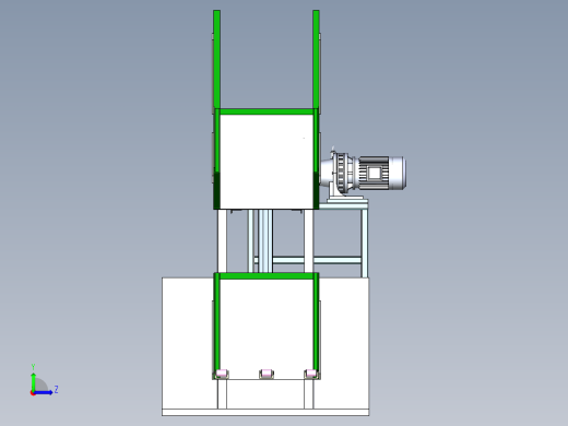翻斗式往复升降机构左视缩略图