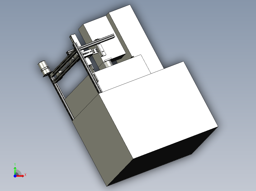 自动收料的片材切片机前视图