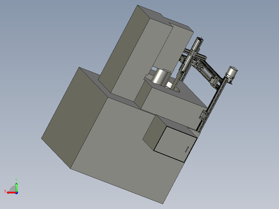 自动收料的片材切片机后视图