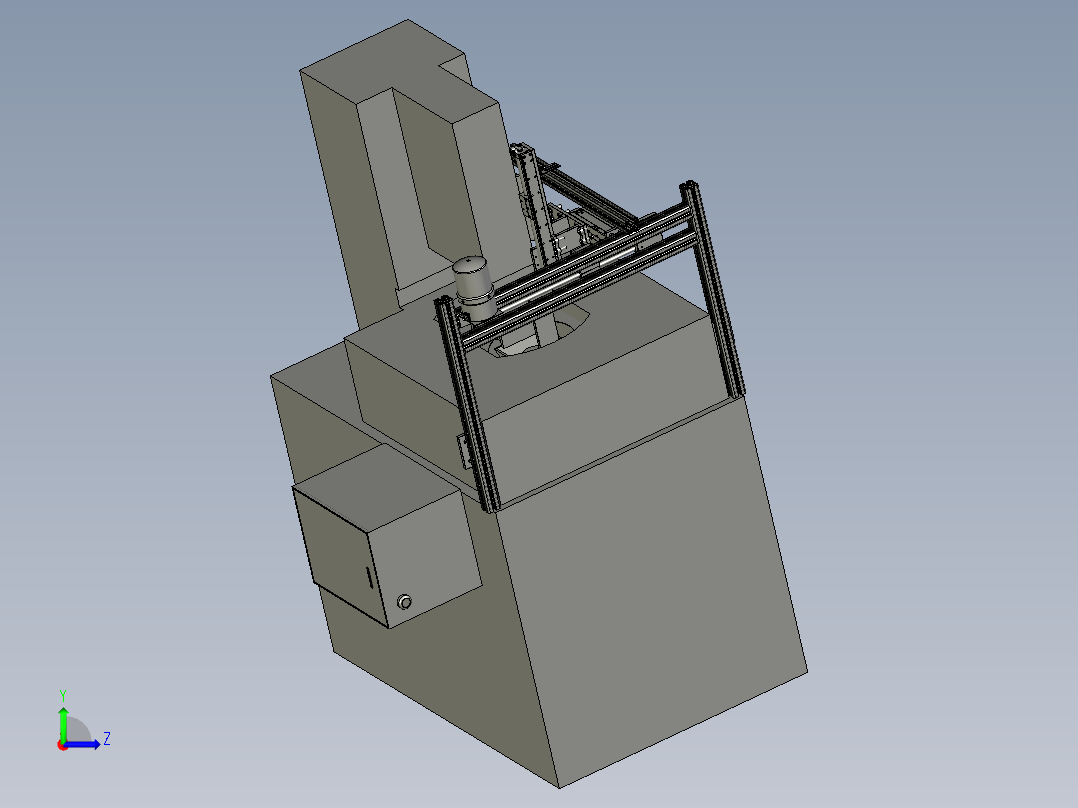 自动收料的片材切片机左视图