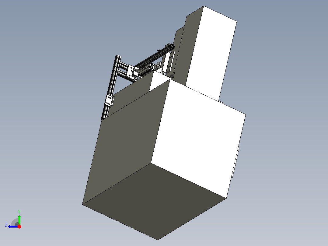 自动收料的片材切片机右视图