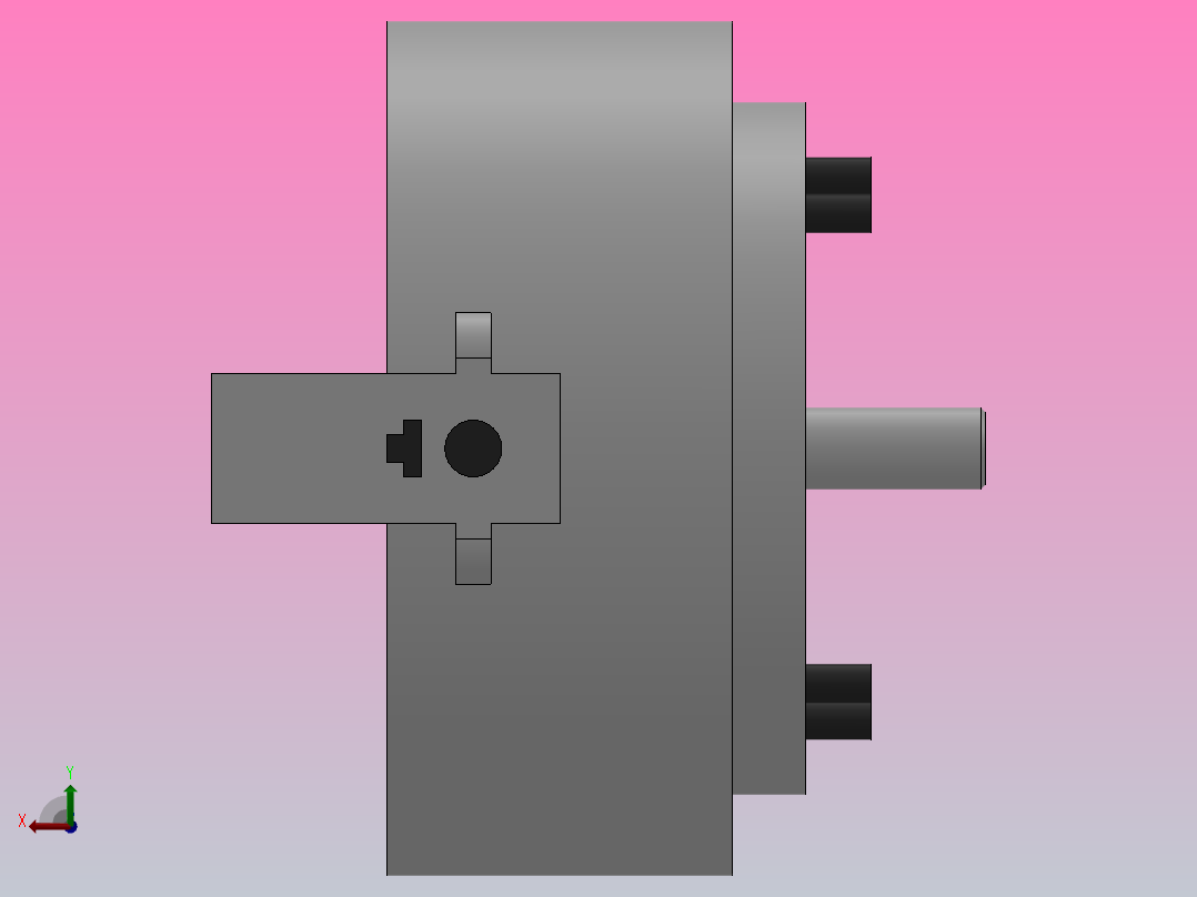 K50系列二爪楔式动力卡盘[200]后视图