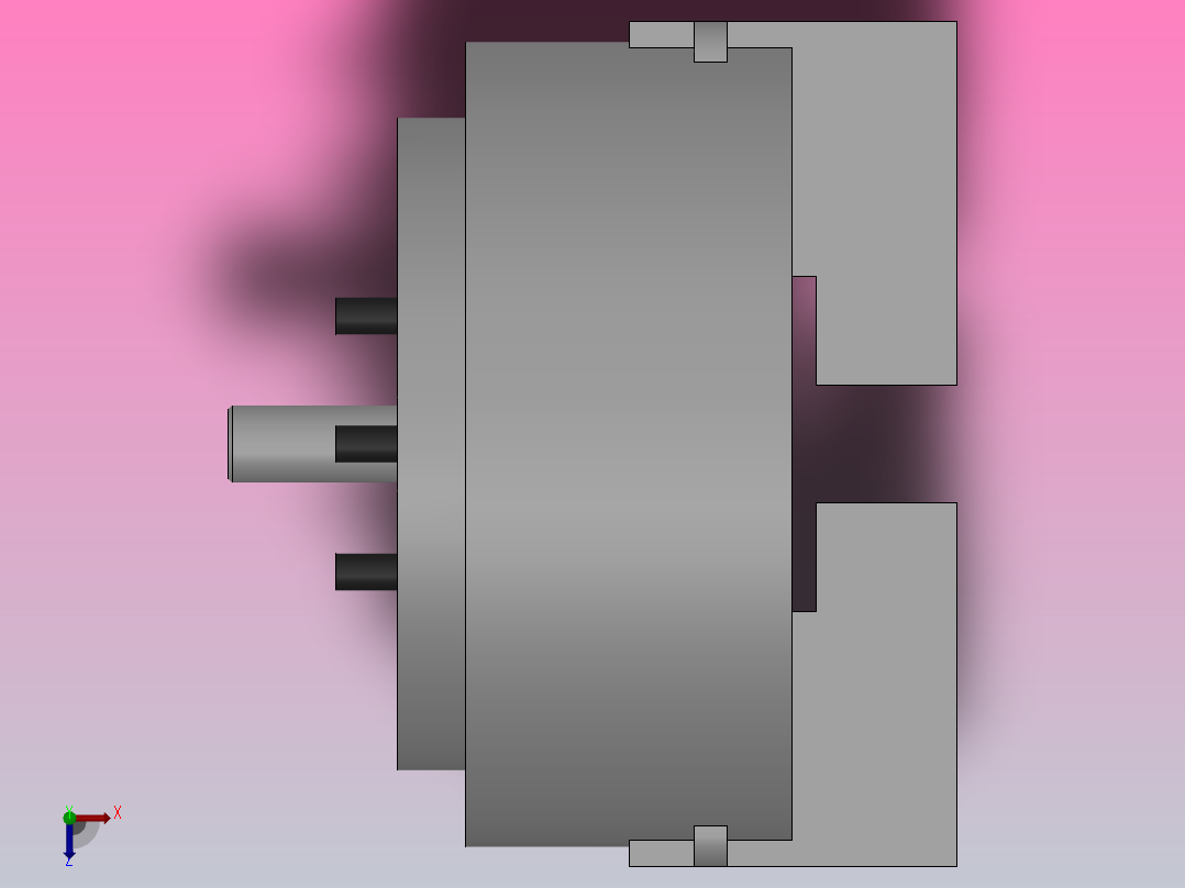 K50系列二爪楔式动力卡盘[200]俯视图
