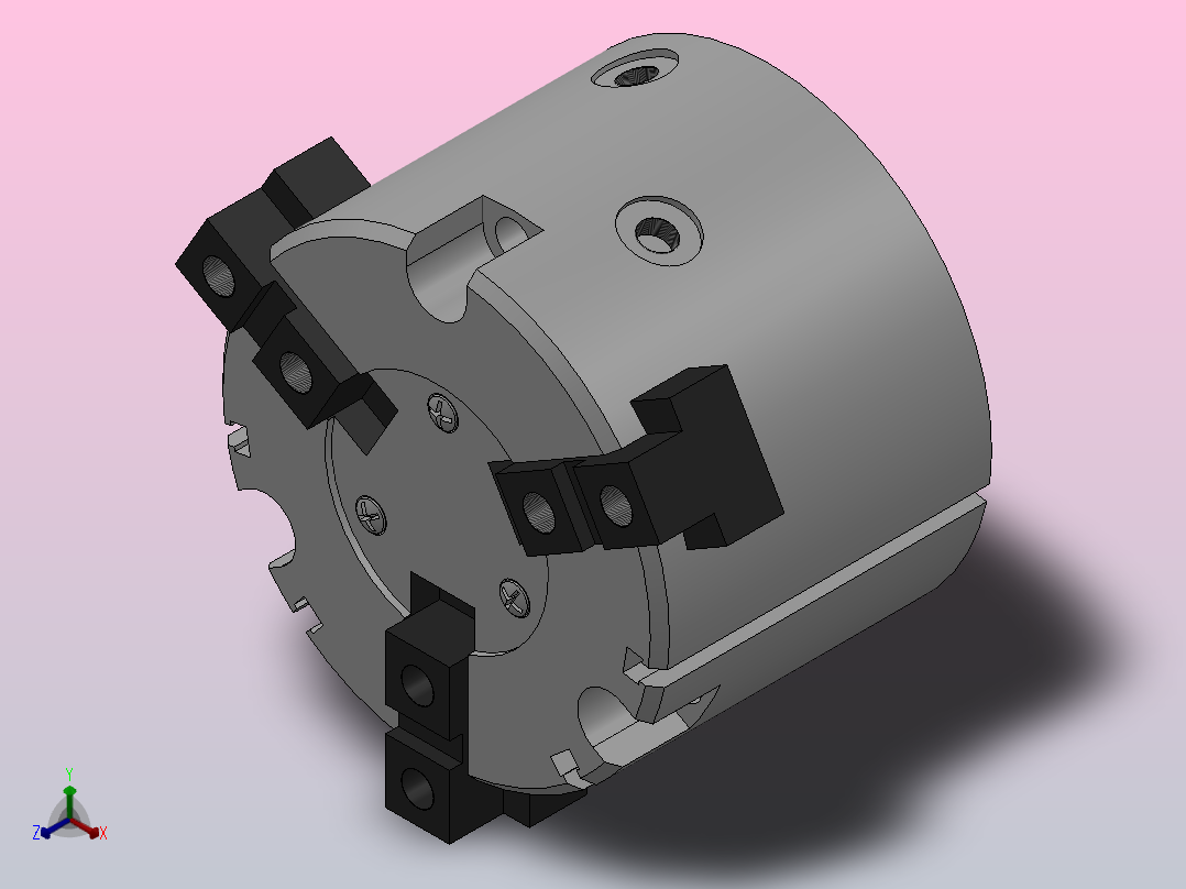 圆柱型气爪MHS3系列（Φ32~Φ80）[MHS3-50D]主视图