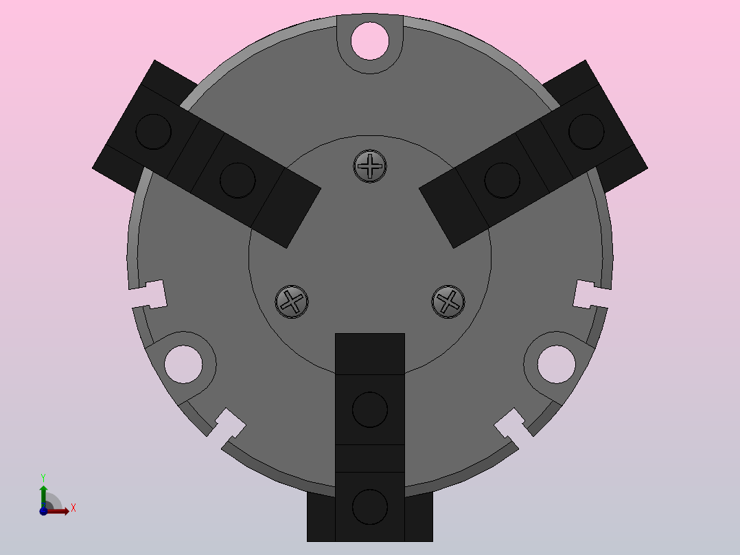 圆柱型气爪MHS3系列（Φ32~Φ80）[MHS3-50D]前视图