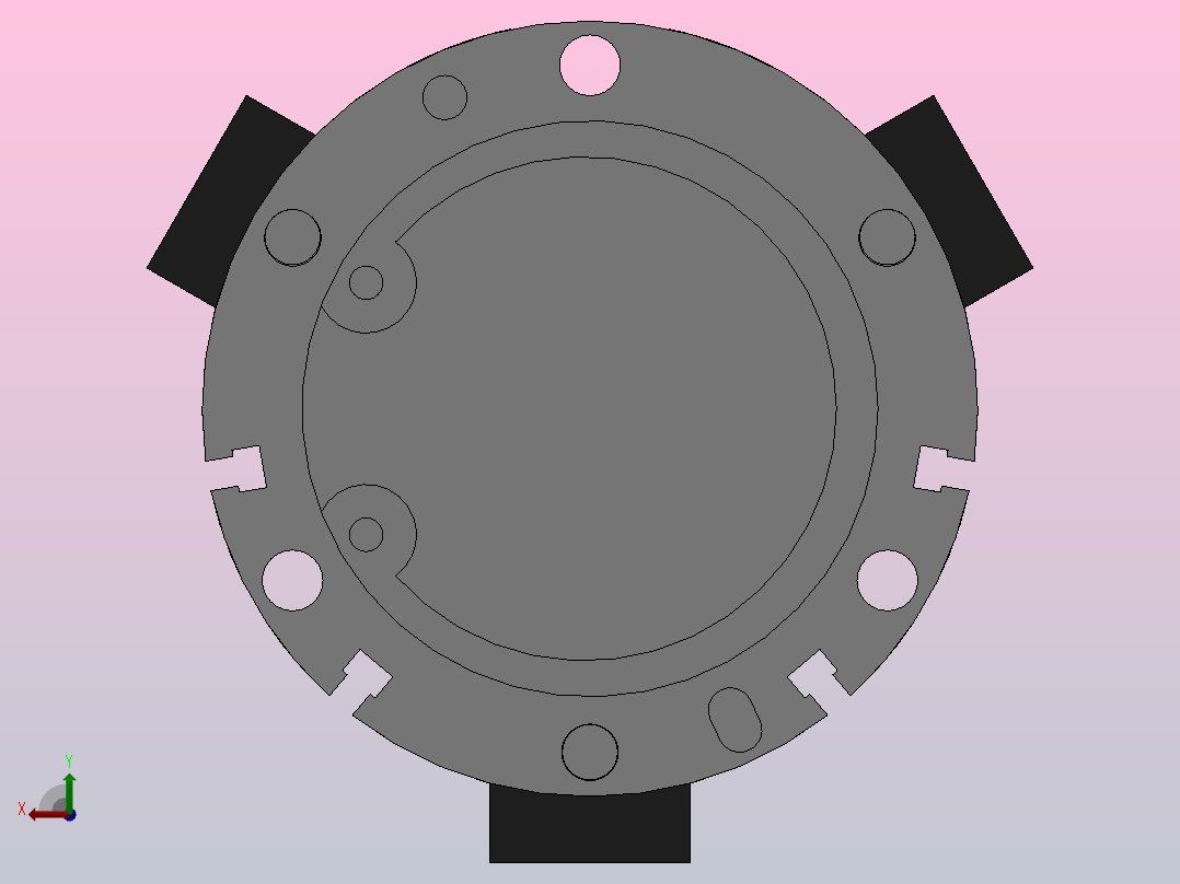 圆柱型气爪MHS3系列（Φ32~Φ80）[MHS3-50D]后视图