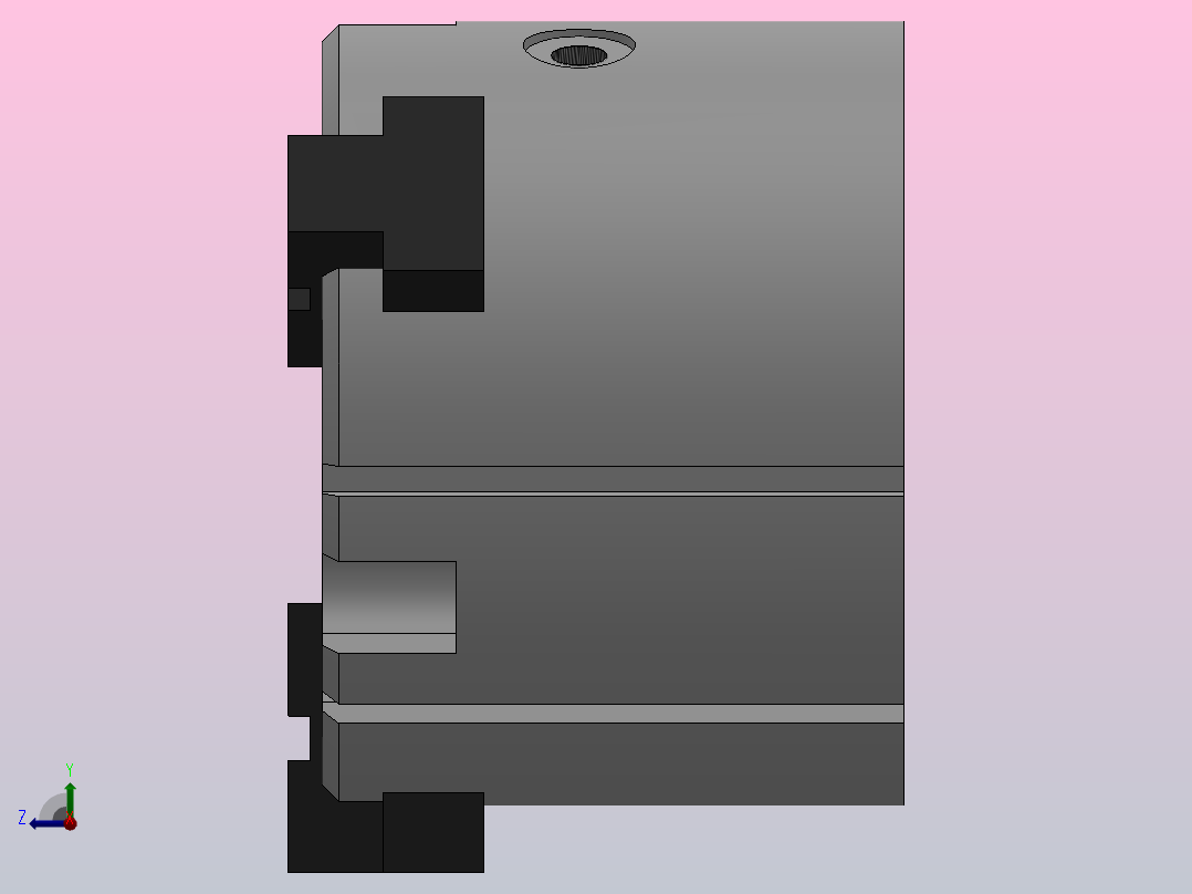 圆柱型气爪MHS3系列（Φ32~Φ80）[MHS3-50D]右视图