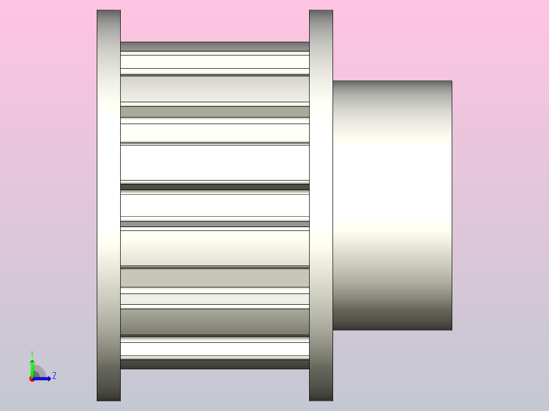 皮带轮，正时，16毫米孔左视图