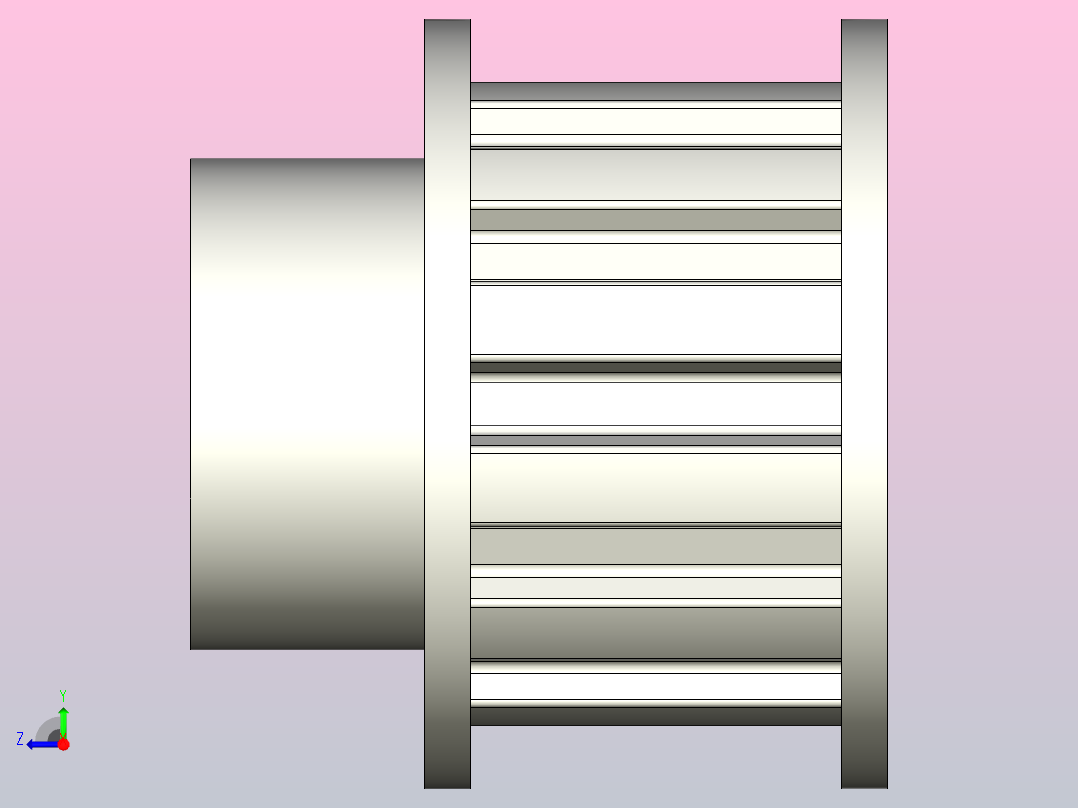 皮带轮，正时，16毫米孔右视图