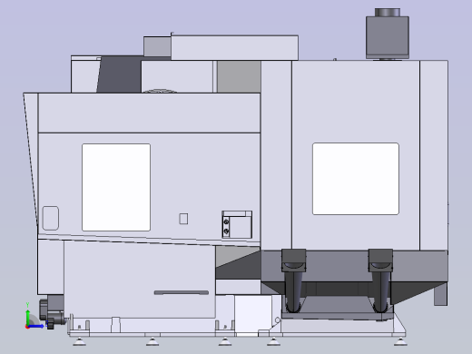 卧式数控加工中心左视缩略图