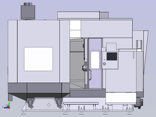 卧式数控加工中心右视缩略图