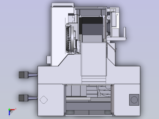 卧式数控加工中心俯视缩略图