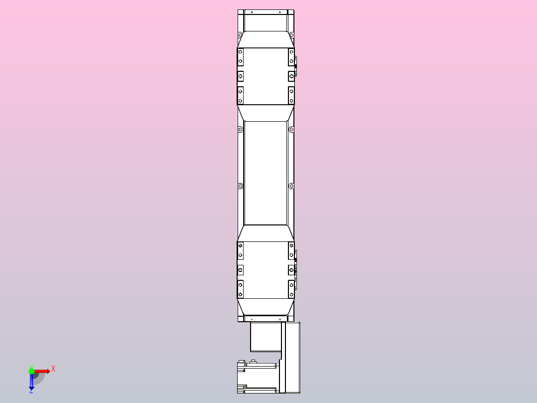皮带直线轴双滑块型TPA-GCBS-150-P80-L125-QR-M75-N3俯视图