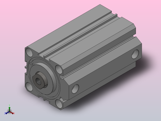 SDA超薄气缸系列SDA 50×90正等轴测缩略图