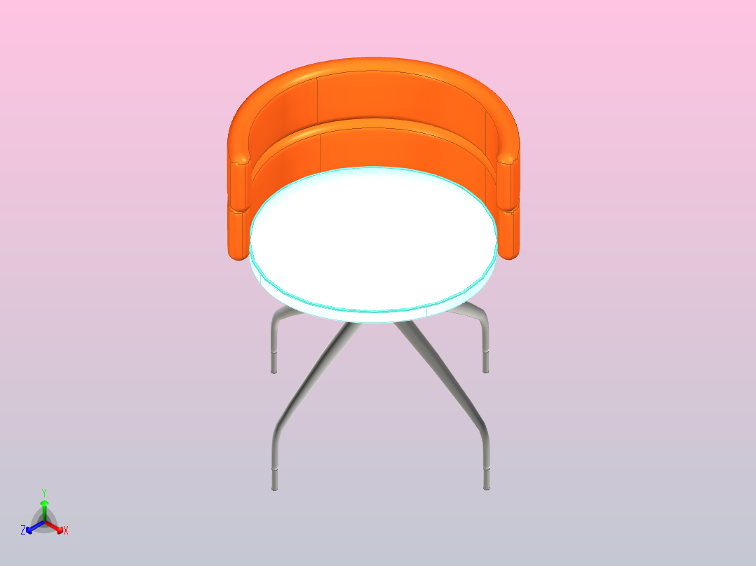 椅子正等轴测图