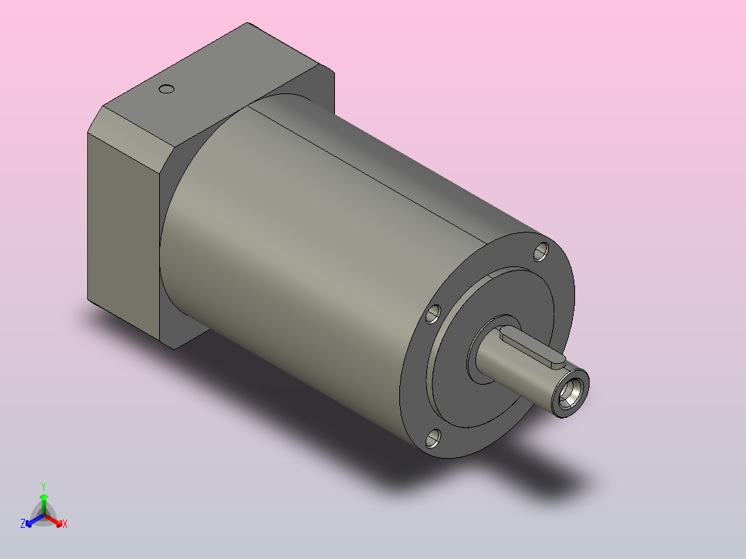 间隙减速器gearbox_gbx120009k_gbk_120_100_4_f正等轴测图