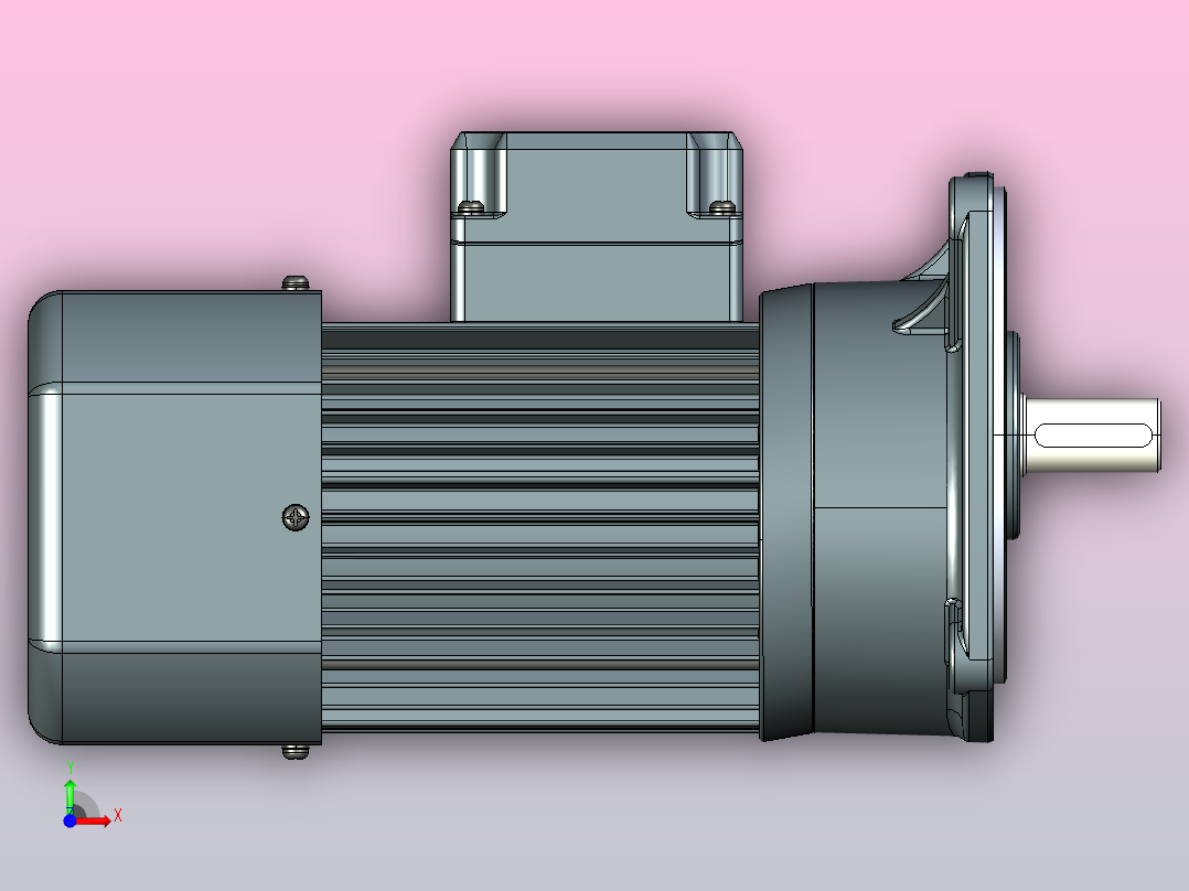 变频减速电机f370v01-R前视图
