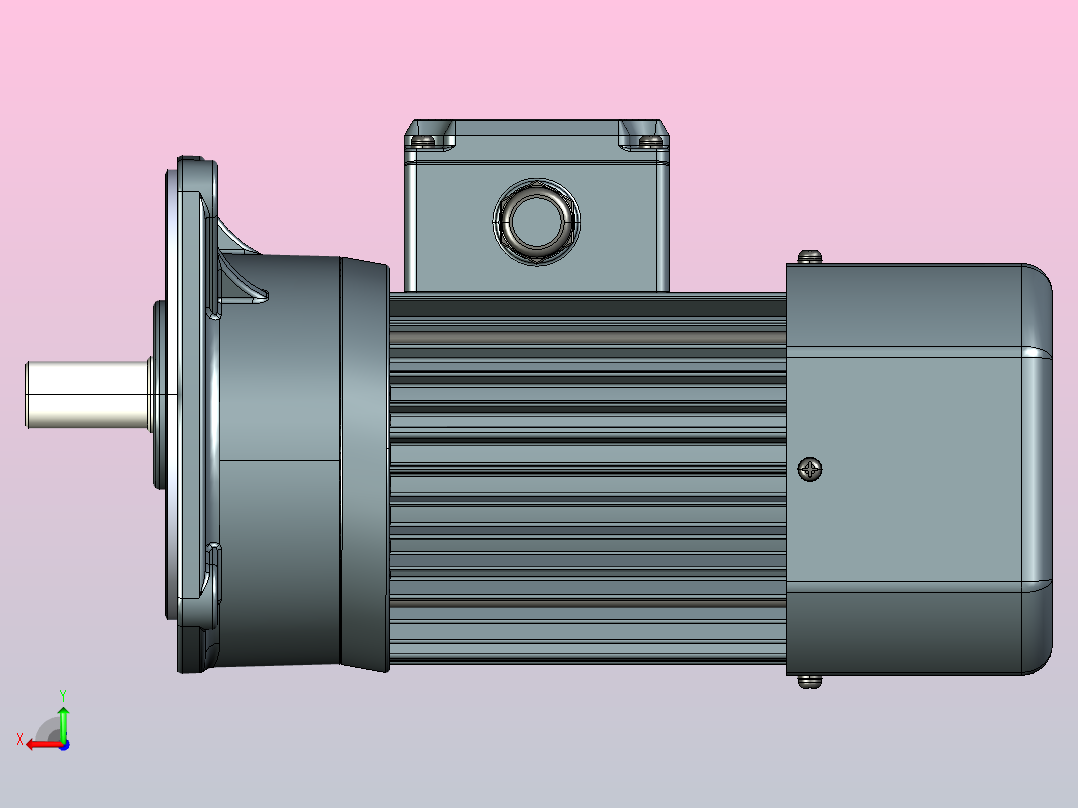 变频减速电机f370v01-R后视图