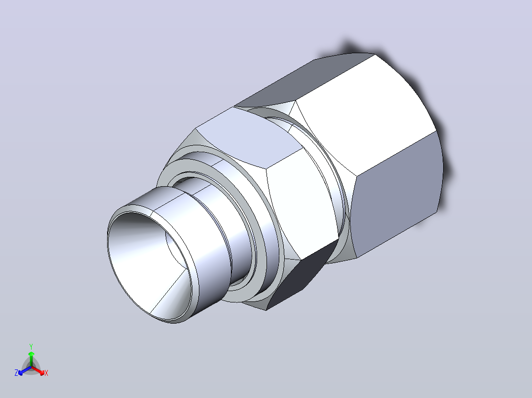 1CM-WD 1CM-WD 公制螺纹胶垫密封柱端[1DM-20-18WD-RN]正等轴测图