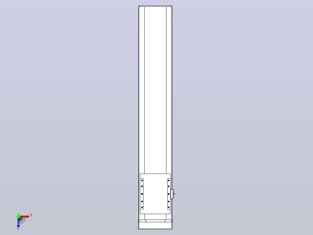 滚珠丝杠直线轴带导轨全封闭TPA-HCR-175D-2510C-L850-MP-C-P75-N3俯视图
