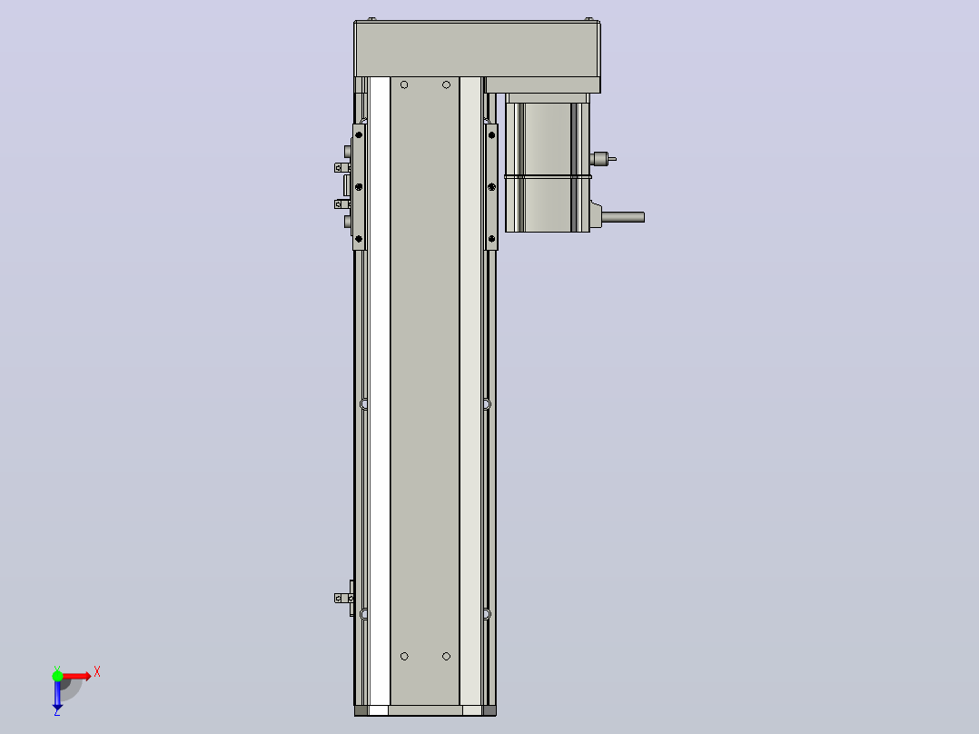 SYS12-BR-250-200W滚珠花健、支撑座、滚珠丝杠、交叉导轨、直线模组.STEP俯视图