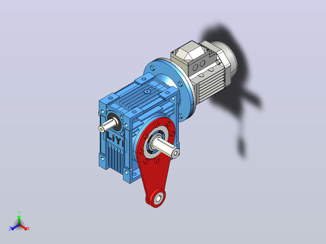 NMRV090蜗轮蜗杆减速机[RV90-E-100-0.75kW-A1-SZ]主视图