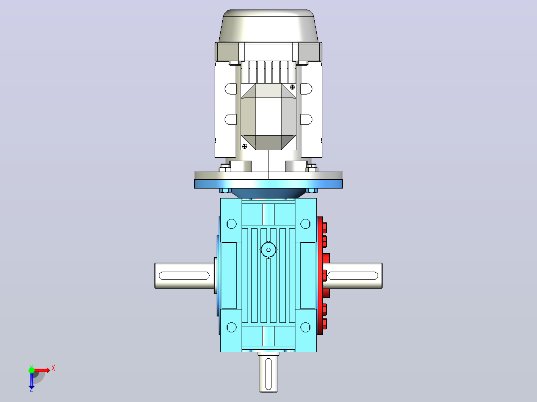 NMRV090蜗轮蜗杆减速机[RV90-E-100-0.75kW-A1-SZ]俯视图
