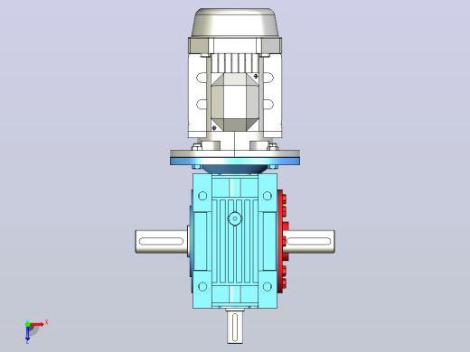 NMRV090蜗轮蜗杆减速机[RV90-E-100-0.75kW-A1-SZ]俯视缩略图