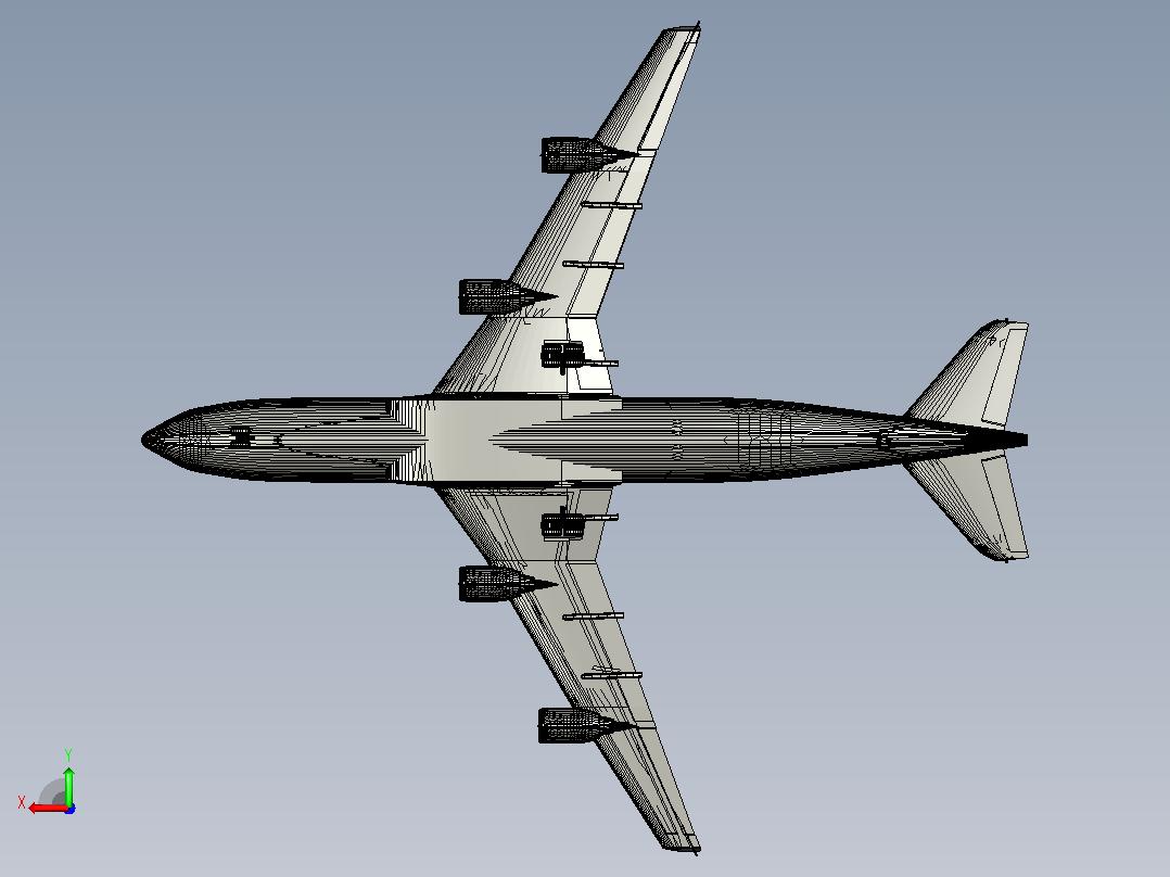 空客 a340后视图