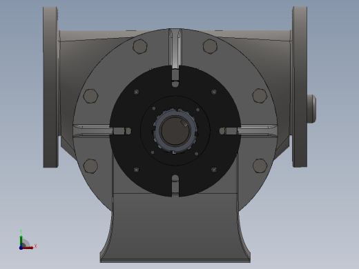 6X6内啮合齿轮泵3D数模图纸 Solidworks设计前视缩略图