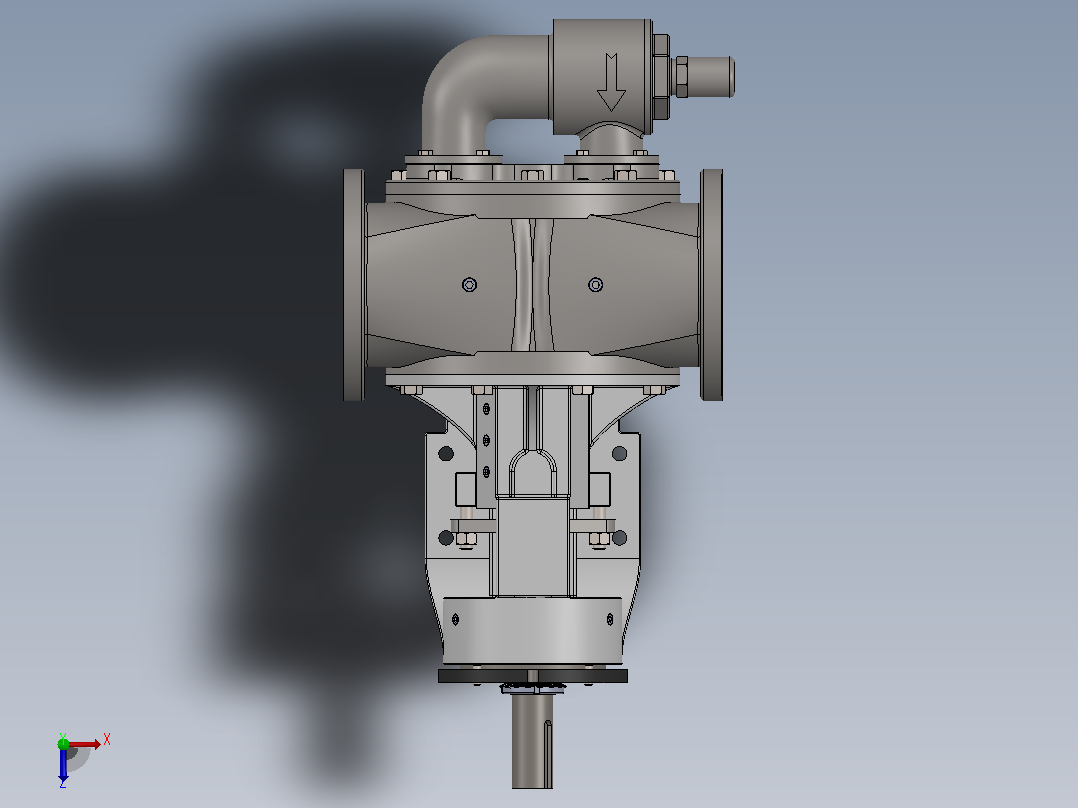 6X6内啮合齿轮泵3D数模图纸 Solidworks设计俯视图