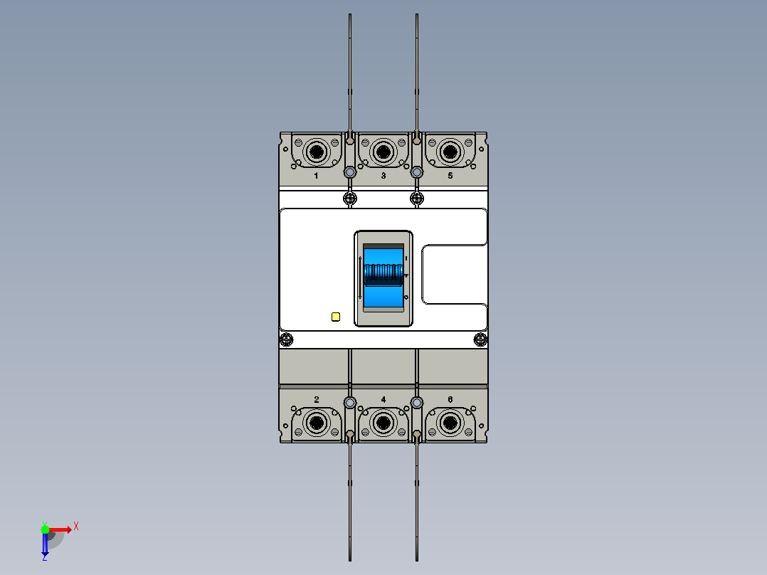 NM5-800 3P塑料外壳式断路器三维模型202404俯视图