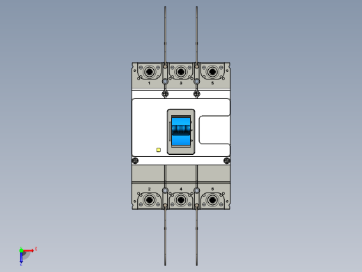 NM5-800 3P塑料外壳式断路器三维模型202404俯视缩略图