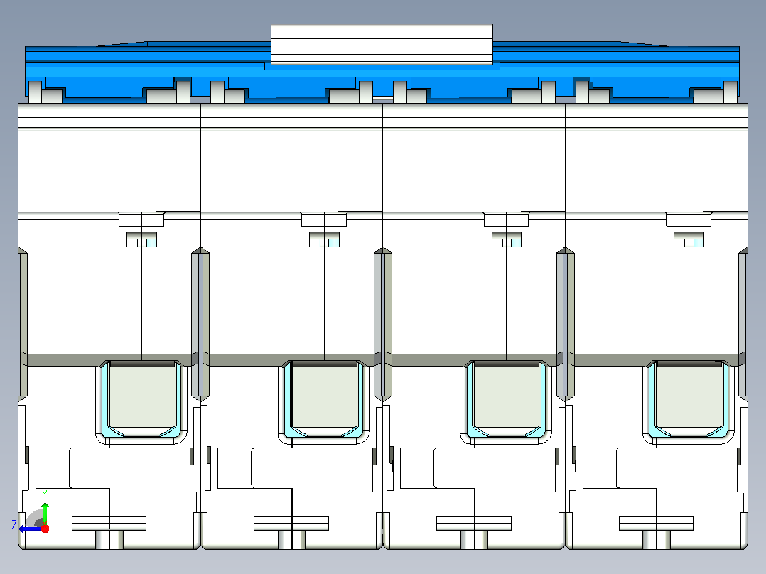 DZ158-125 4P塑料外壳式断路器三维模型202307右视图