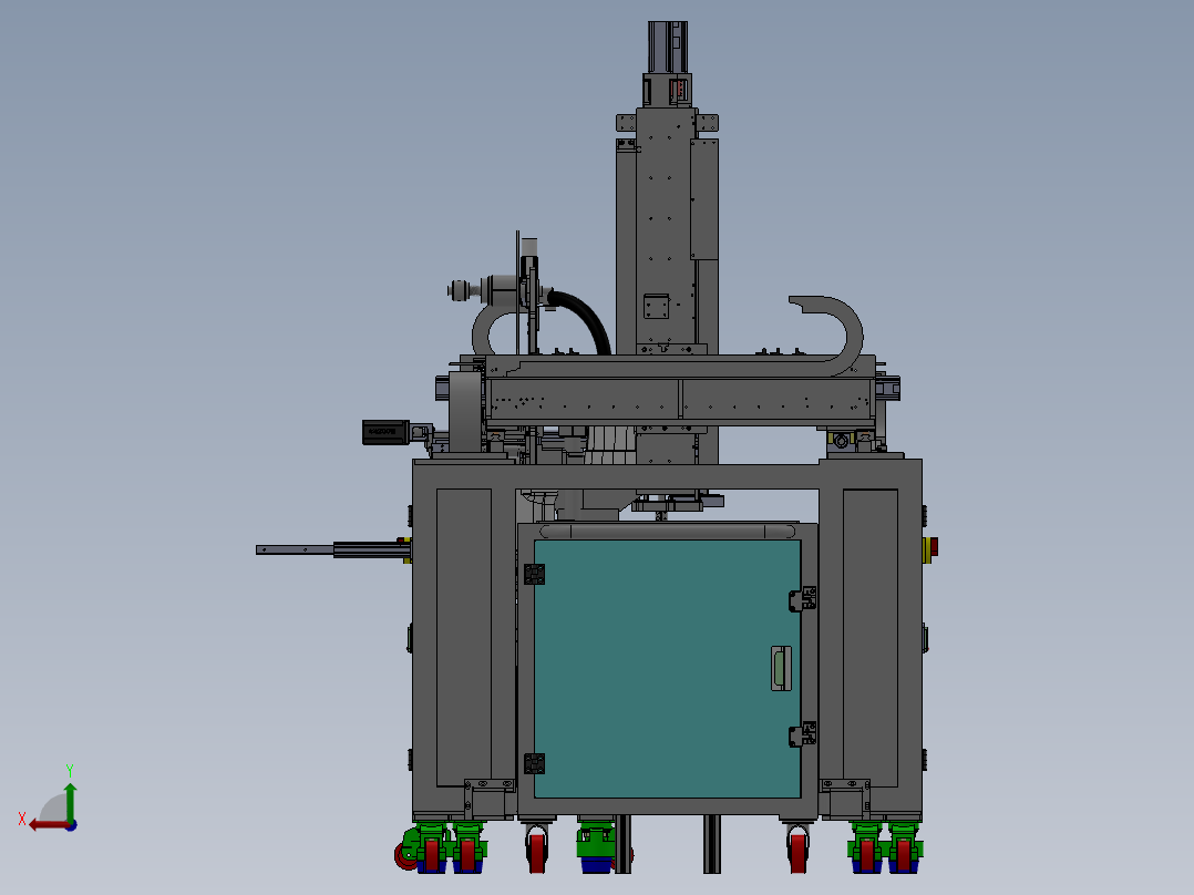 全自动手机贴膜线后视图