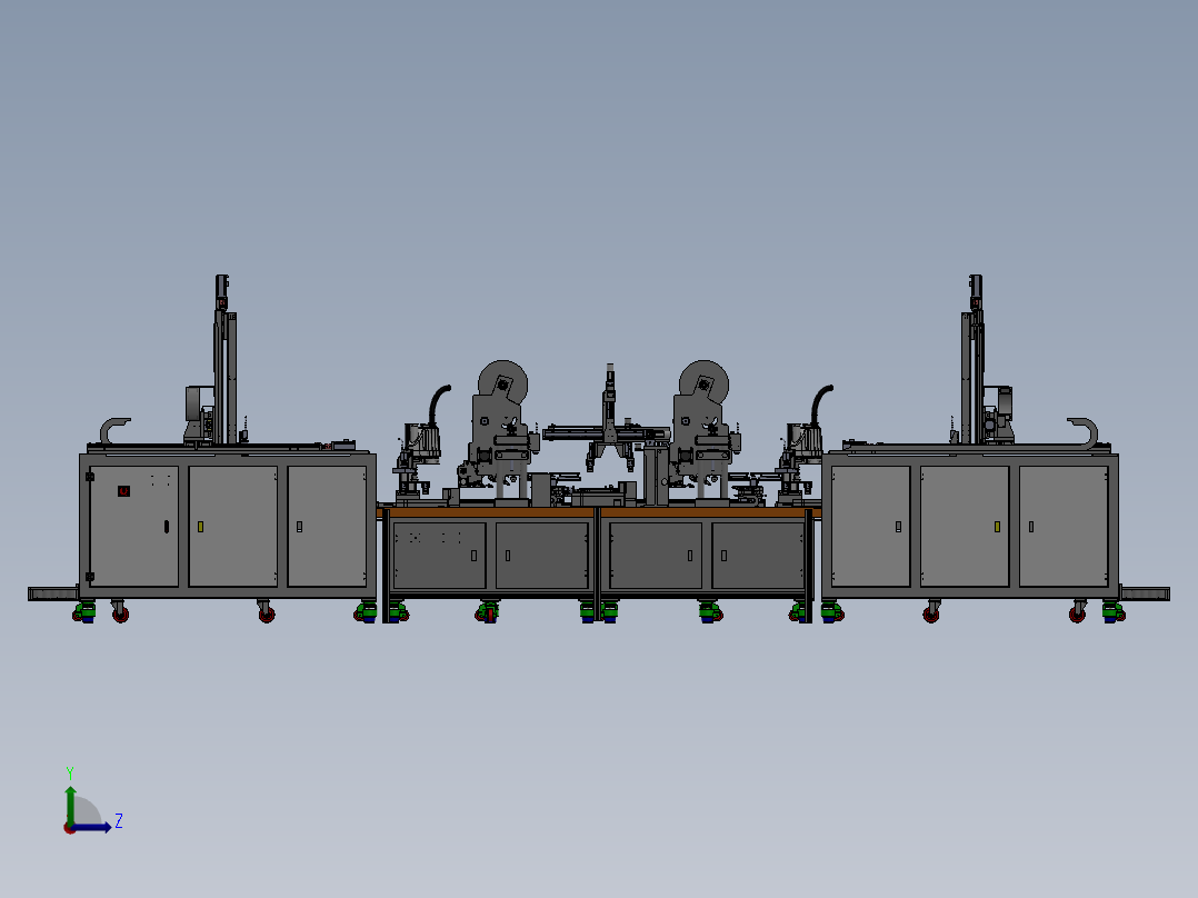 全自动手机贴膜线左视图
