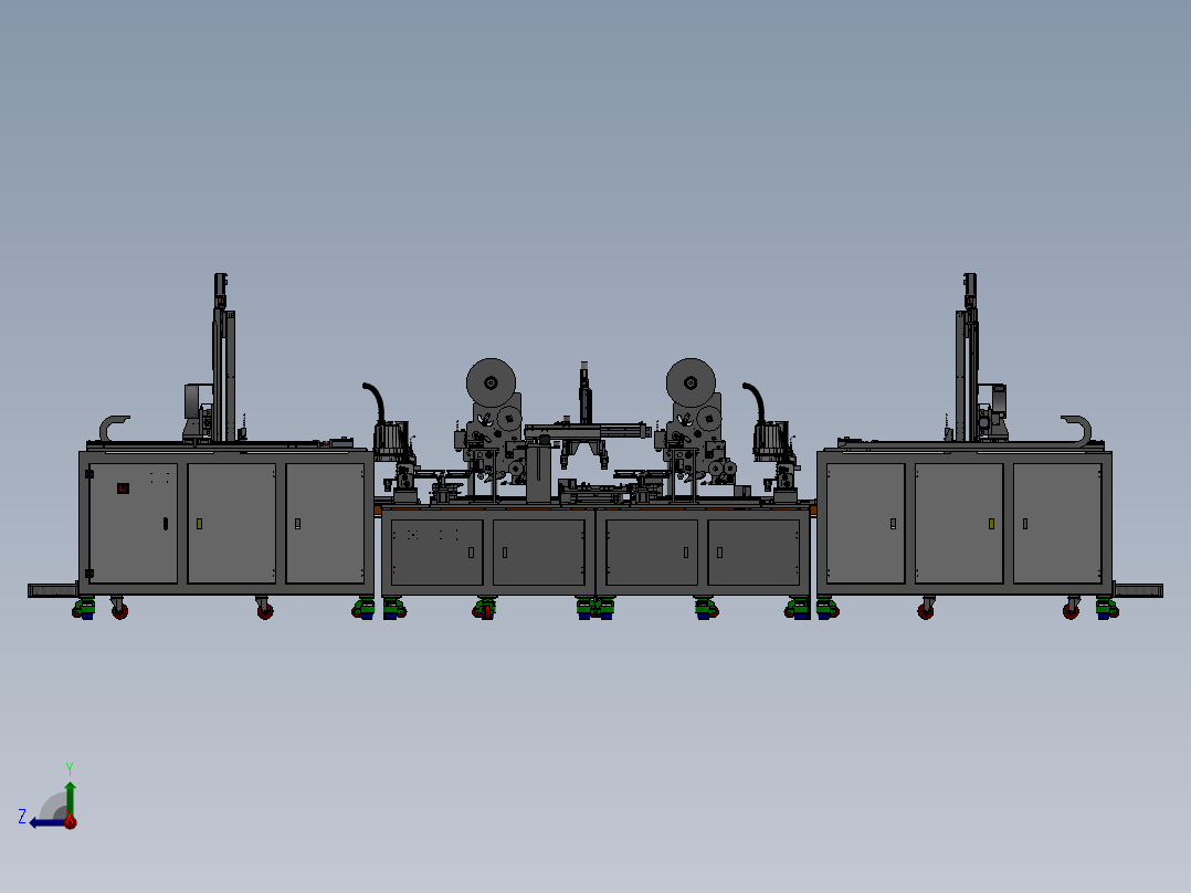 全自动手机贴膜线右视图
