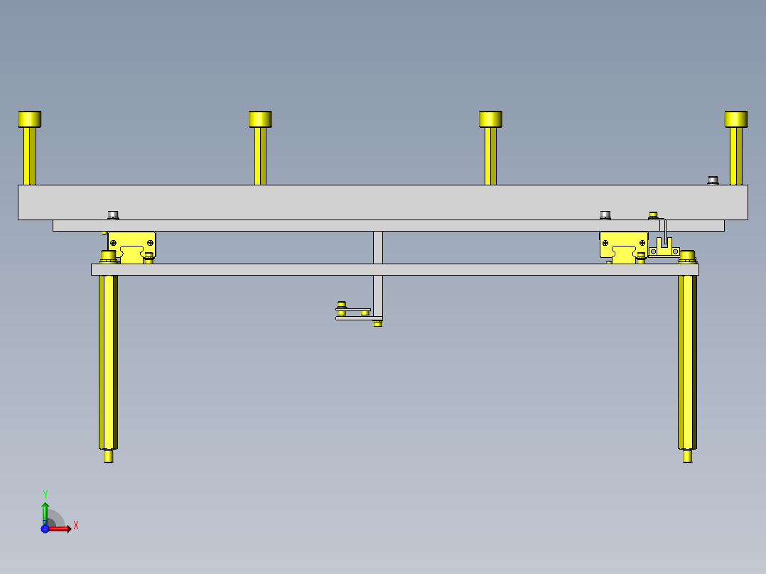 薄板定位装置前视图