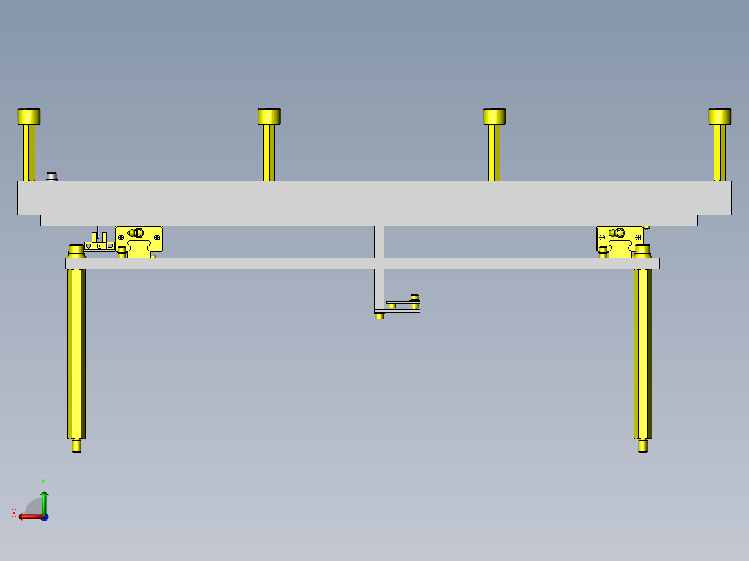 薄板定位装置后视图