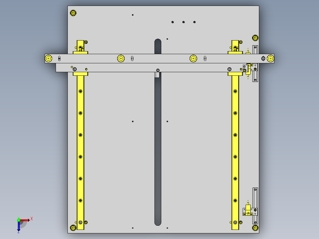 薄板定位装置俯视图
