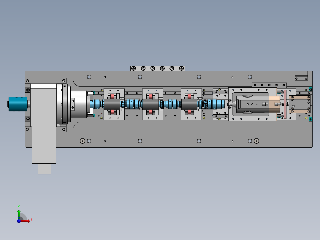 机床凸轮轴夹具前视图
