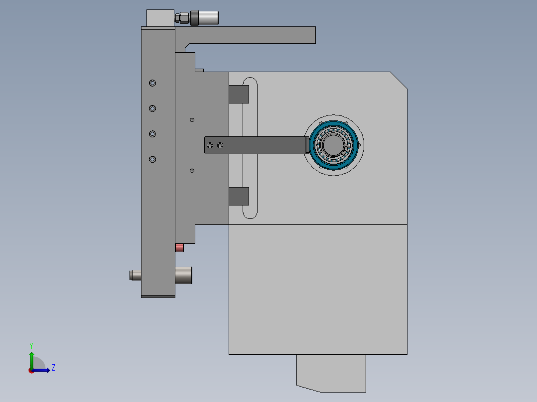 机床凸轮轴夹具左视图